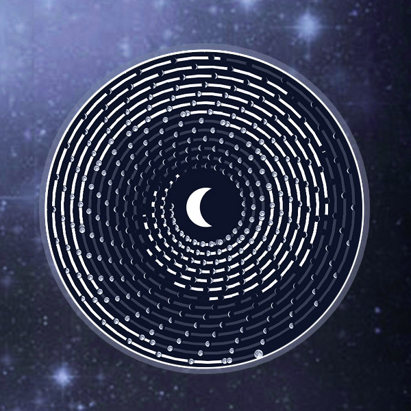 Circular Graphic Moon Calendar Online Generator