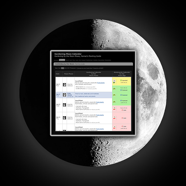 Moon Guide Chart