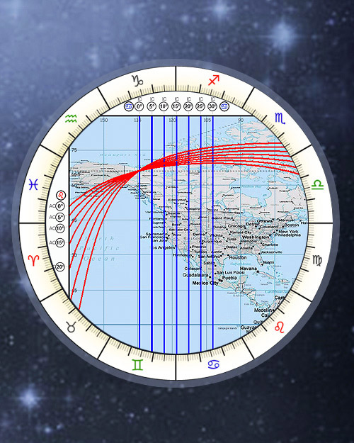 Relocation ASC & MC Finder, AstroCartography Calculator